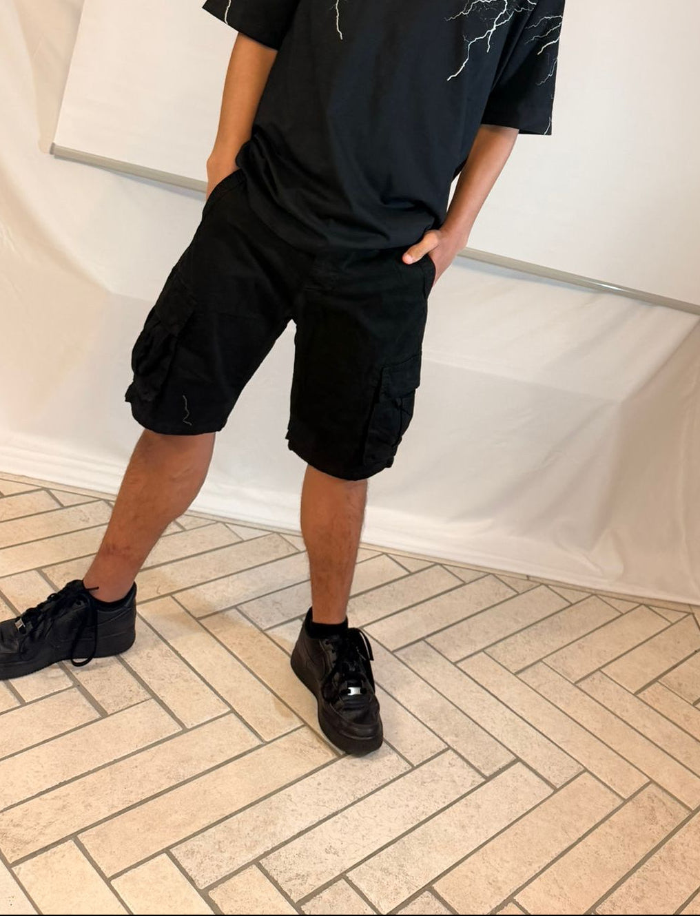 Pantalone cargo corto